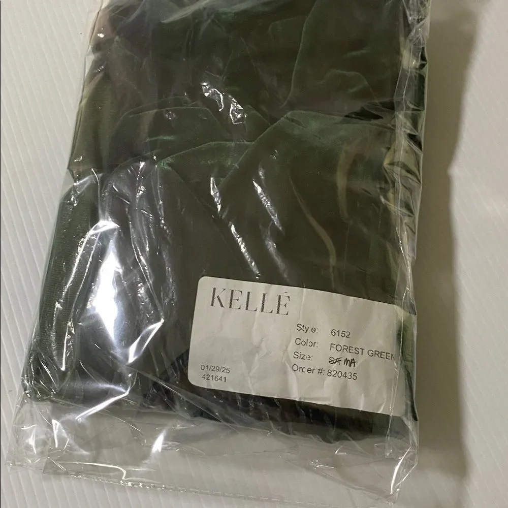 Kelle Dance costume solo jumpsuit unitard SHIFTING LINES 6152 green velvet MA